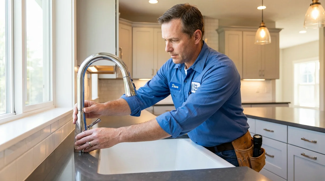 Kitchen faucet installation by Johns Plumbing LLC in Zimmerman